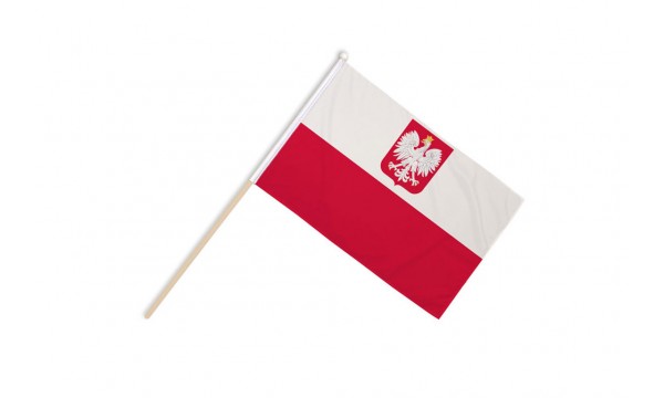 Poland Crest Hand Flags